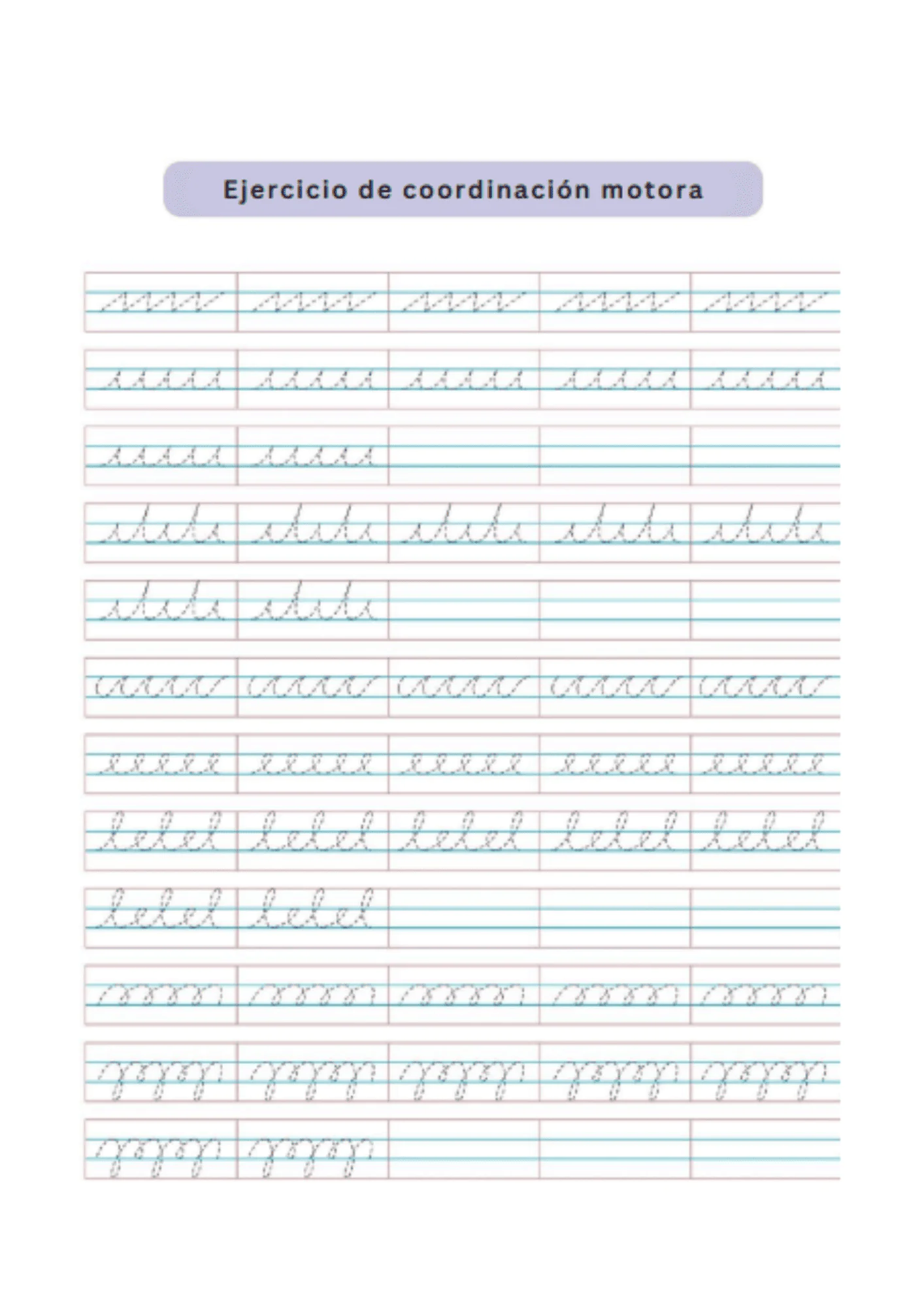 Ejercicio de coordinación motora